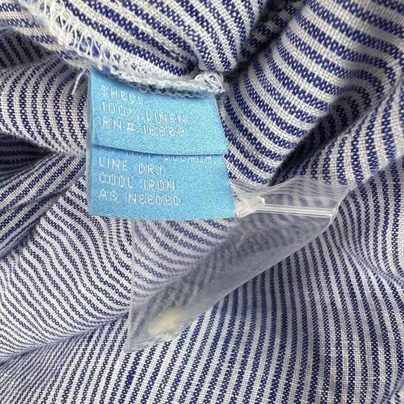 J Mclaughlin Linen Mini Skirt Women's 8 Striped Asymetric Boho Coastal Beachy - Picture 11 of 12